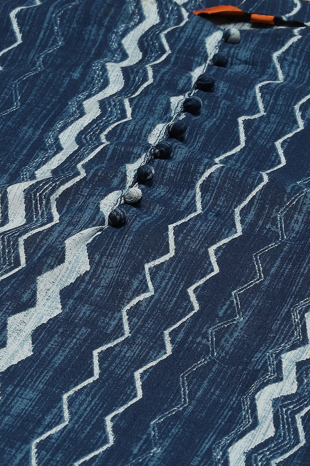 Indigo LIVA Straight Kurta Suit Set image number 1